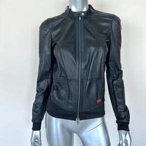 NEW!!! Peace Love World leather bomber jacket size S